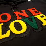 One Love Chenille Embroidery-Fleece Lined Hoodie – Embrace Unity in Style