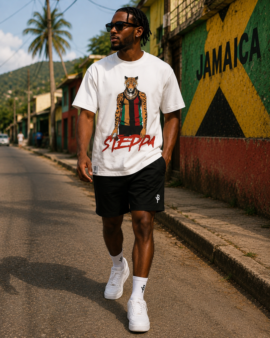 Steppa Cheetah White T-Shirt