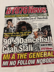 BY876News 90s Dancehall Caah Stall Tee – Scan Di Vibes Edition