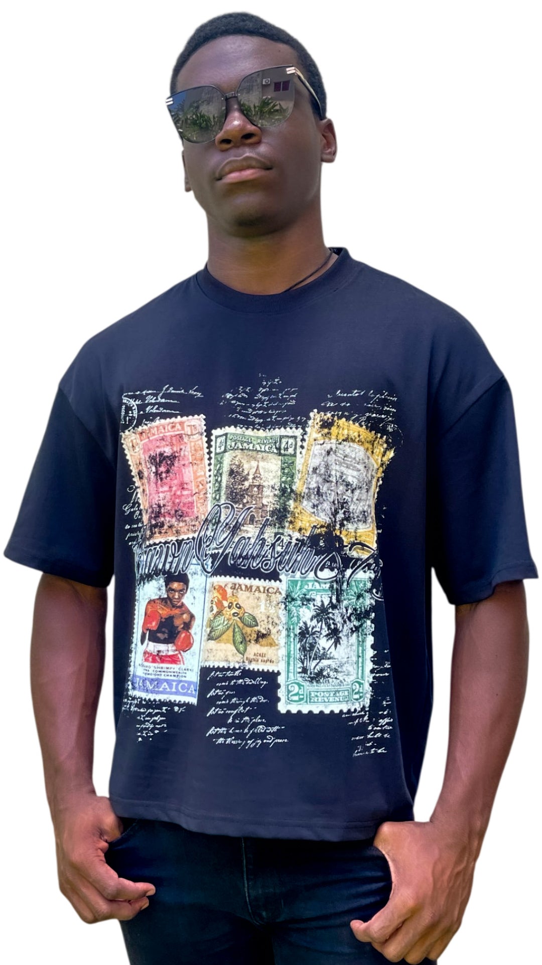 Jamaican Stamp Tee — Oversized Boxy Fit – BawnYahsuh876